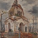 White tower in Pushkin -Zarskoie Selo 1945 oil on canvas 66x47